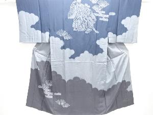 アンティーク　絞り高砂模様男物長襦袢